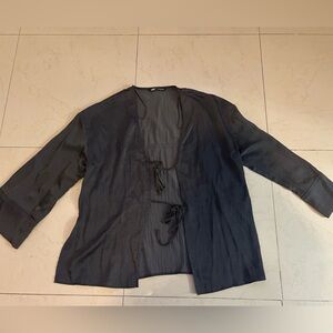 Zara Black Sheer Blouse